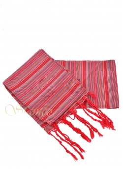 Ζωνάρι Κόκκινο Ριγέ Υφαντό με κρόσσια