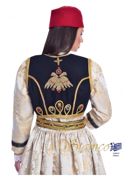 Παραδοσιακή Φορεσιά Καστοριάς με κεντημένο γιλέκο στο χέρι