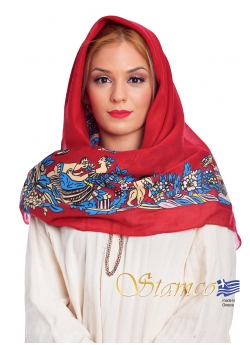 Παραδοσιακό Μαντήλι Βαμβακερό Δοξάτο - Δράμας