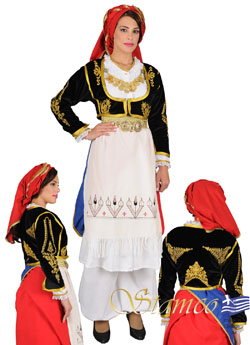 Παραδοσιακή Φορεσία Κρητικοπουλα  Κεντημενη