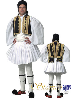 Παραδοσιακή Φορεσία Ευζωνασ  Μαυροσ