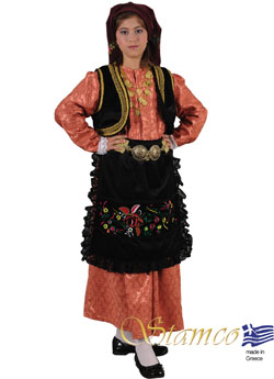 Παραδοσιακή Φορεσία Ηπειρωτισσα Μπροκαρ Παιδικη