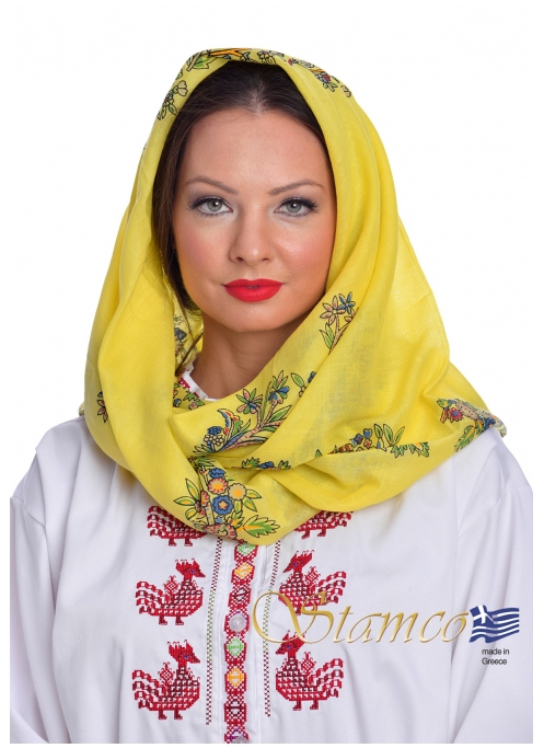 Παραδοσιακό Μαντήλι Βαμβακερό από την Σαλαμίνα και Ναύπακτο