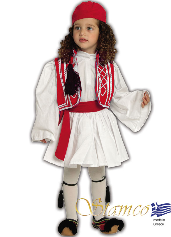 Παραδοσιακή Φορεσία Τσολιάς Κόκκινο Παιδικό